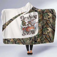 Santa Deer Hunting Christmas Hooded Blanket Hunting Camouflage Patterns - Wonder Print Shop
