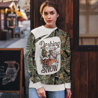 Santa Deer Hunting Christmas Ugly Christmas Sweater Hunting Camouflage Patterns - Wonder Print Shop