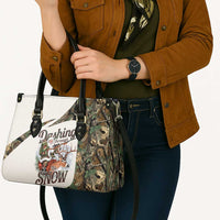 Santa Deer Hunting Christmas Leather Bag Hunting Camouflage Patterns - Wonder Print Shop