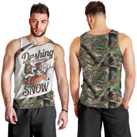 Santa Deer Hunting Christmas Men Tank Top Hunting Camouflage Patterns - Wonder Print Shop