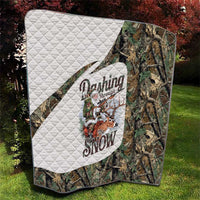 Santa Deer Hunting Christmas Quilt Hunting Camouflage Patterns - Wonder Print Shop