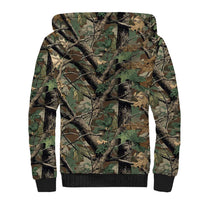 Santa Deer Hunting Christmas Sherpa Hoodie Hunting Camouflage Patterns - Wonder Print Shop