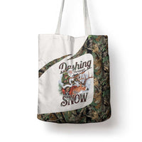 Santa Deer Hunting Christmas Tote Bag Hunting Camouflage Patterns - Wonder Print Shop