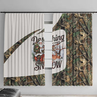 Santa Deer Hunting Christmas Window Curtain Hunting Camouflage Patterns - Wonder Print Shop