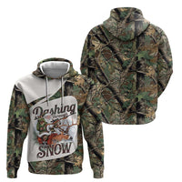 Santa Deer Hunting Christmas Zip Hoodie Hunting Camouflage Patterns - Wonder Print Shop