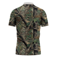 Santa Deer Hunting Christmas Zipper Polo Shirt Hunting Camouflage Patterns - Wonder Print Shop