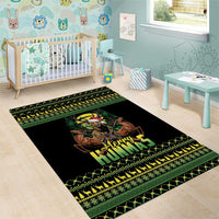 Merry Hunmas Area Rug Hunter Deer Santa Hat - Wonder Print Shop