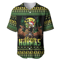 Merry Hunmas Baseball Jersey Hunter Deer Santa Hat - Wonder Print Shop