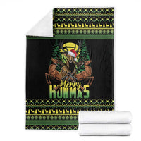 Merry Hunmas Blanket Hunter Deer Santa Hat - Wonder Print Shop