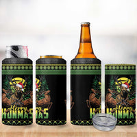 Merry Hunmas 4 in 1 Can Cooler Tumbler Hunter Deer Santa Hat - Wonder Print Shop
