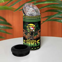 Merry Hunmas 4 in 1 Can Cooler Tumbler Hunter Deer Santa Hat - Wonder Print Shop