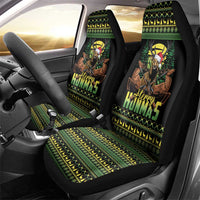 Merry Hunmas Car Seat Cover Hunter Deer Santa Hat - Wonder Print Shop
