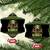 Merry Hunmas Ceramic Ornament Hunter Deer Santa Hat - Wonder Print Shop