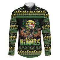 Merry Hunmas Family Matching Long Sleeve Bodycon Dress and Hawaiian Shirt Hunter Deer Santa Hat - Wonder Print Shop