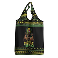 Merry Hunmas Grocery Bag Hunter Deer Santa Hat - Wonder Print Shop