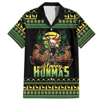 Merry Hunmas Hawaiian Shirt Hunter Deer Santa Hat - Wonder Print Shop