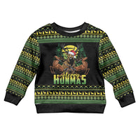 Merry Hunmas Kid Ugly Christmas Sweater Hunter Deer Santa Hat - Wonder Print Shop