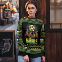 Merry Hunmas Ugly Christmas Sweater Hunter Deer Santa Hat - Wonder Print Shop