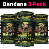 Merry Hunmas Neck Gaiter Hunter Deer Santa Hat - Wonder Print Shop