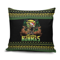 Merry Hunmas Pillow Cover Hunter Deer Santa Hat - Wonder Print Shop