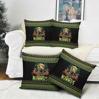 Merry Hunmas Pillow Cover Hunter Deer Santa Hat - Wonder Print Shop