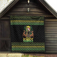 Merry Hunmas Quilt Hunter Deer Santa Hat - Wonder Print Shop