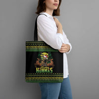 Merry Hunmas Tote Bag Hunter Deer Santa Hat - Wonder Print Shop