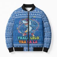 Brainrot Tralalero Tralala Shark Bomber Puffer Jacket Christmas Funny - Wonder Print Shop