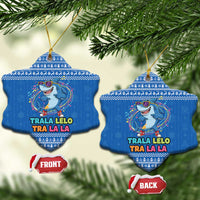 Brainrot Tralalero Tralala Shark Ceramic Ornament Christmas Funny - Wonder Print Shop