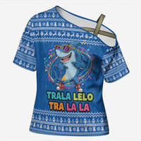 Brainrot Tralalero Tralala Shark Cross Shoulder Shirt Christmas Funny - Wonder Print Shop