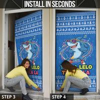 Brainrot Tralalero Tralala Shark Door Cover Christmas Funny - Wonder Print Shop