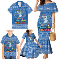 Brainrot Tralalero Tralala Shark Family Matching Mermaid Dress and Hawaiian Shirt Christmas Funny - Wonder Print Shop