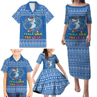 Brainrot Tralalero Tralala Shark Family Matching Puletasi and Hawaiian Shirt Christmas Funny - Wonder Print Shop