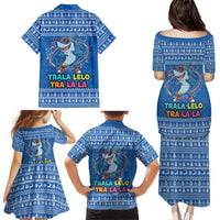 Brainrot Tralalero Tralala Shark Family Matching Puletasi and Hawaiian Shirt Christmas Funny - Wonder Print Shop