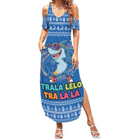 Brainrot Tralalero Tralala Shark Family Matching Summer Maxi Dress and Hawaiian Shirt Christmas Funny - Wonder Print Shop