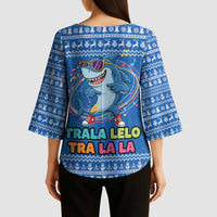 Brainrot Tralalero Tralala Shark Kimono Sleeve Blouse Christmas Funny - Wonder Print Shop