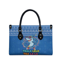Brainrot Tralalero Tralala Shark Leather Bag Christmas Funny - Wonder Print Shop