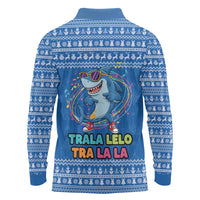 Brainrot Tralalero Tralala Shark Long Sleeve Polo Shirt Christmas Funny - Wonder Print Shop