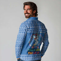 Brainrot Tralalero Tralala Shark Long Sleeve Polo Shirt Christmas Funny - Wonder Print Shop
