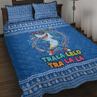 Brainrot Tralalero Tralala Shark Quilt Bed Set Christmas Funny - Wonder Print Shop