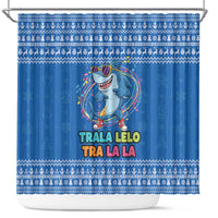 Brainrot Tralalero Tralala Shark Shower Curtain Christmas Funny - Wonder Print Shop