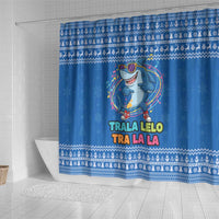 Brainrot Tralalero Tralala Shark Shower Curtain Christmas Funny - Wonder Print Shop