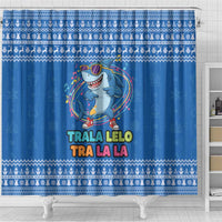 Brainrot Tralalero Tralala Shark Shower Curtain Christmas Funny - Wonder Print Shop