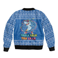 Brainrot Tralalero Tralala Shark Sleeve Zip Bomber Jacket Christmas Funny - Wonder Print Shop