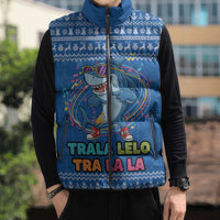 Brainrot Tralalero Tralala Shark Sleeveless Puffer Jacket Christmas Funny - Wonder Print Shop