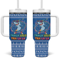 Brainrot Tralalero Tralala Shark Tumbler With Handle Christmas Funny - Wonder Print Shop