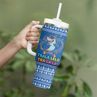 Brainrot Tralalero Tralala Shark Tumbler With Handle Christmas Funny - Wonder Print Shop