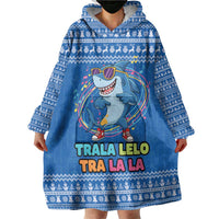 Brainrot Tralalero Tralala Shark Wearable Blanket Hoodie Christmas Funny - Wonder Print Shop