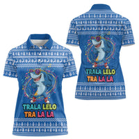 Brainrot Tralalero Tralala Shark Women Polo Shirt Christmas Funny - Wonder Print Shop