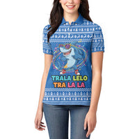 Brainrot Tralalero Tralala Shark Women Polo Shirt Christmas Funny - Wonder Print Shop